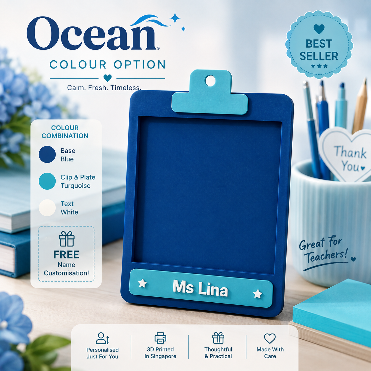 Personalised Sticky Note Holder | Custom Name Gift