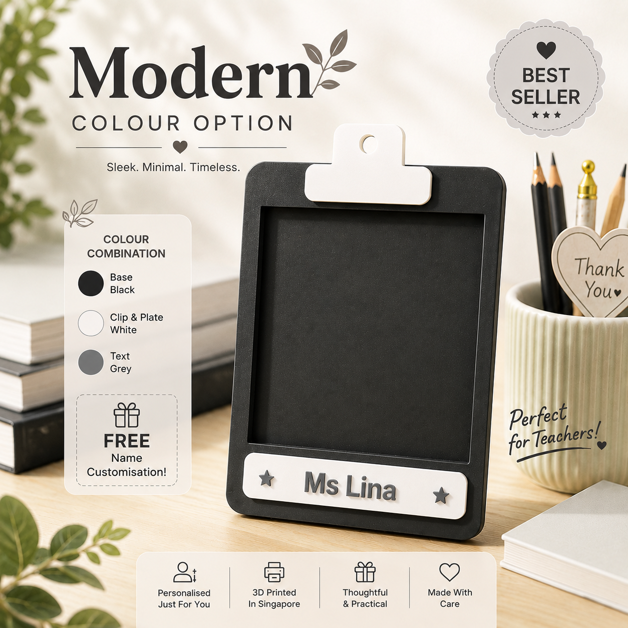 Personalised Sticky Note Holder | Custom Name Gift