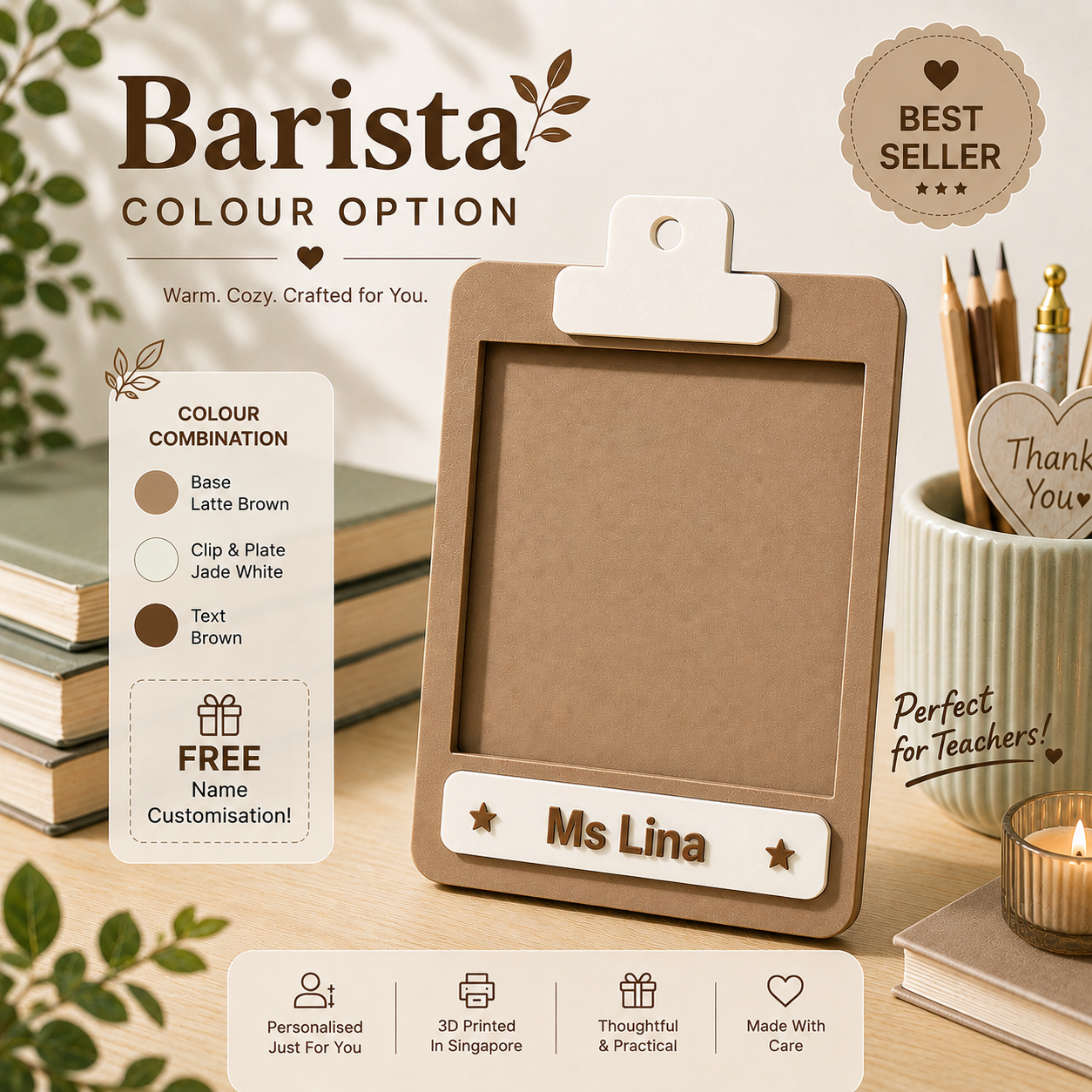Personalised Sticky Note Holder | Custom Name Gift