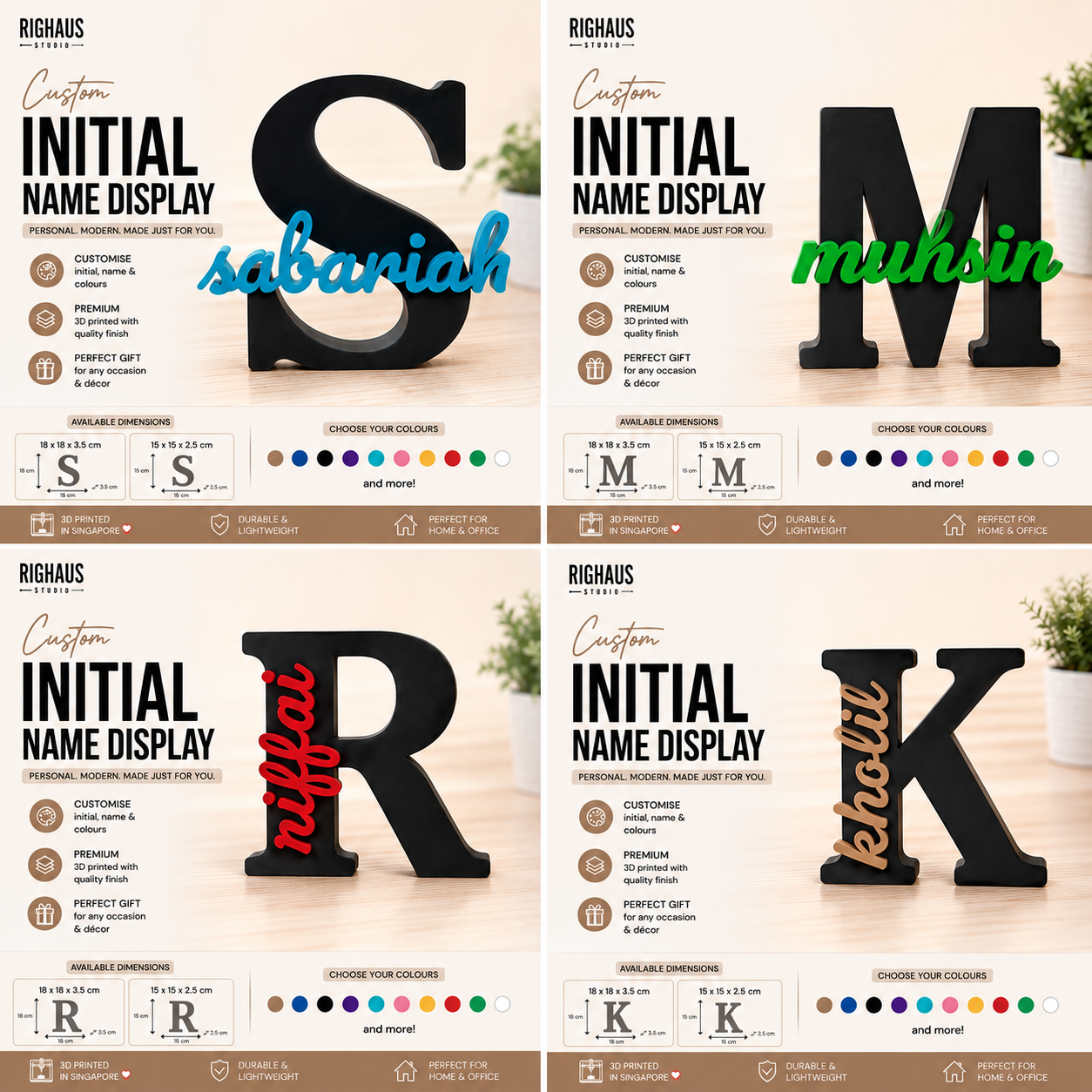 Custom initial name display product view