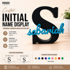 Personalised 3D printed name display example
