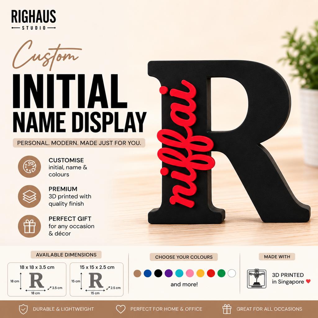 Custom initial and name display example