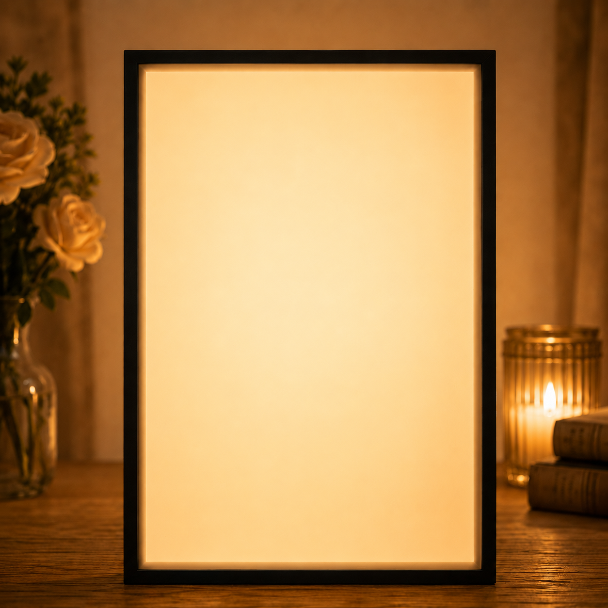 Custom lithophane lightbox rear view
