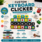 Custom name keyboard fidget clicker by RigHaus Studio