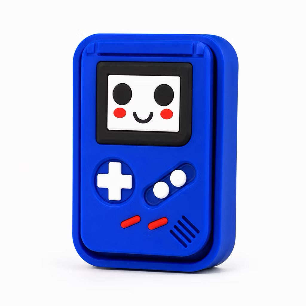 Blue retro handheld game fidget clicker