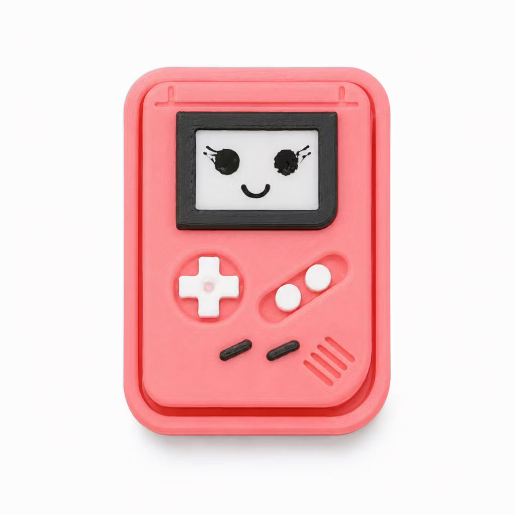 Pink retro handheld game fidget clicker