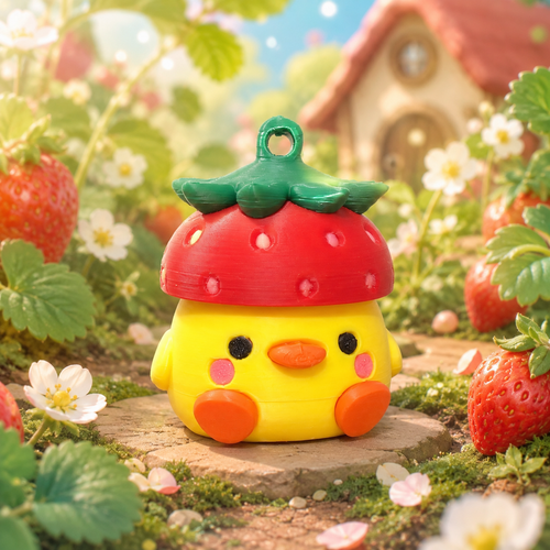 Berry Cute Clickers – Strawberry & Strawberry Duck Fidget Clickers 🍓