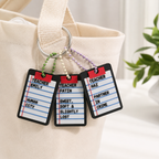 Personalised Note Charm Keychain