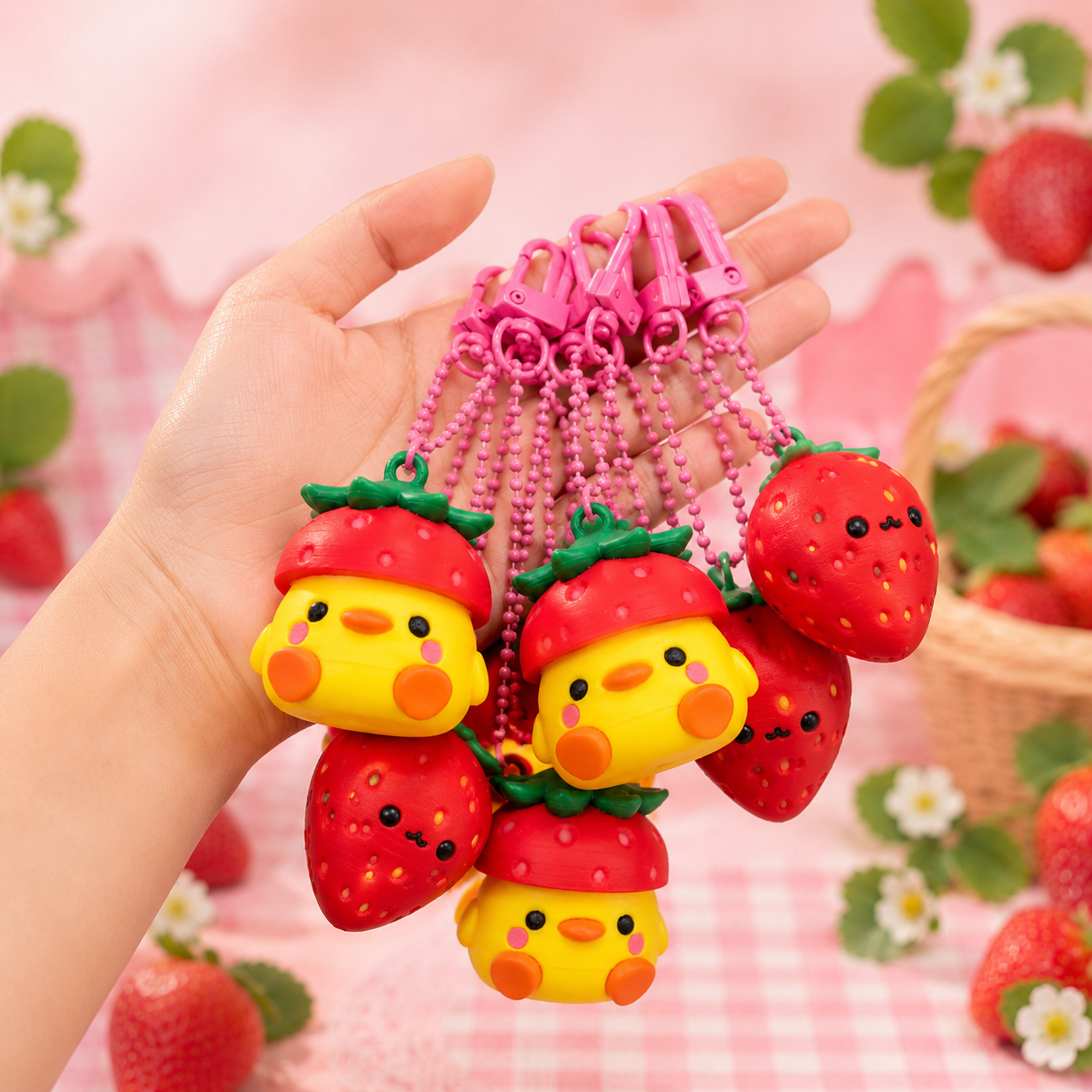 Berry Cute Clickers – Strawberry & Strawberry Duck Fidget Clickers 🍓