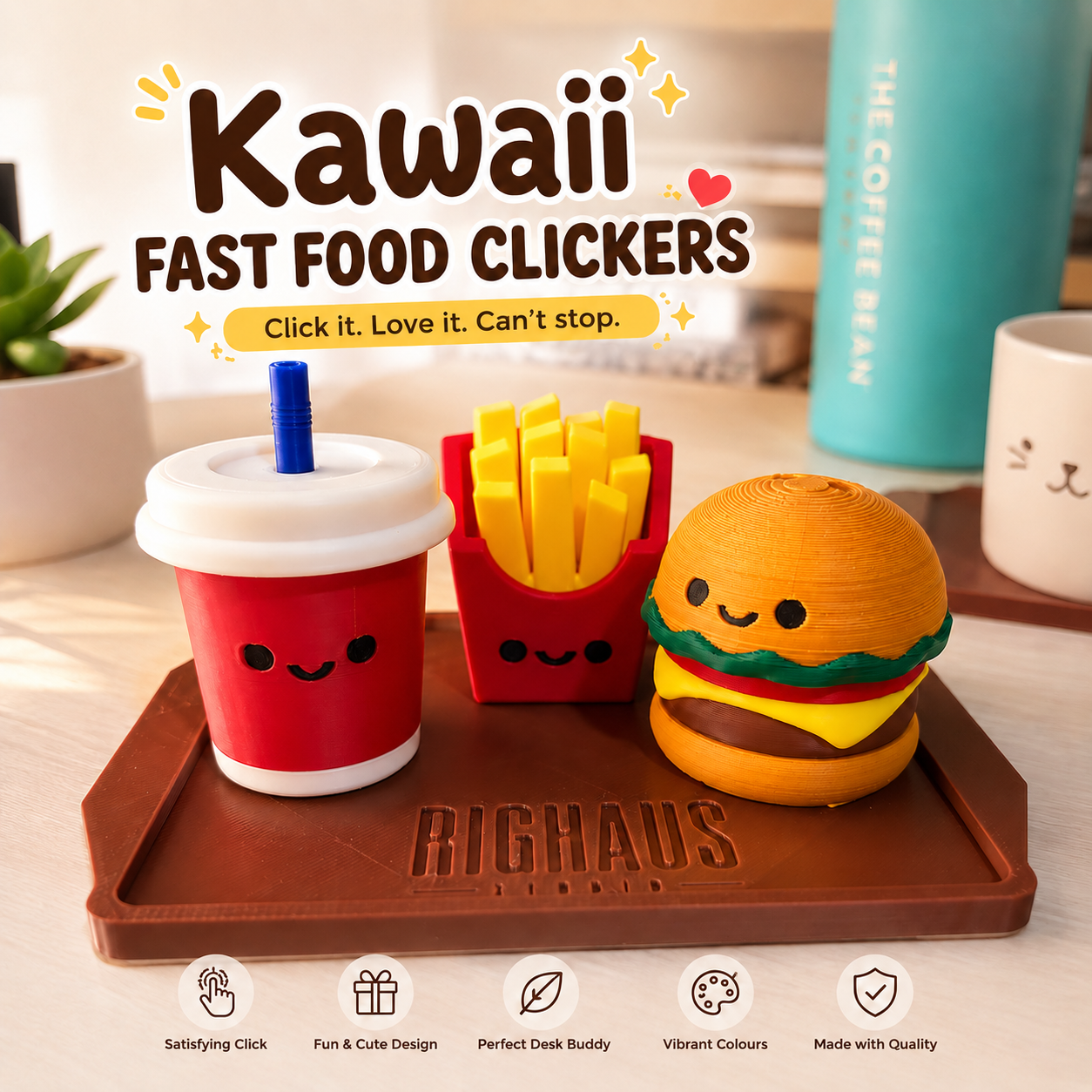 Kawaii Fast Food Clickers