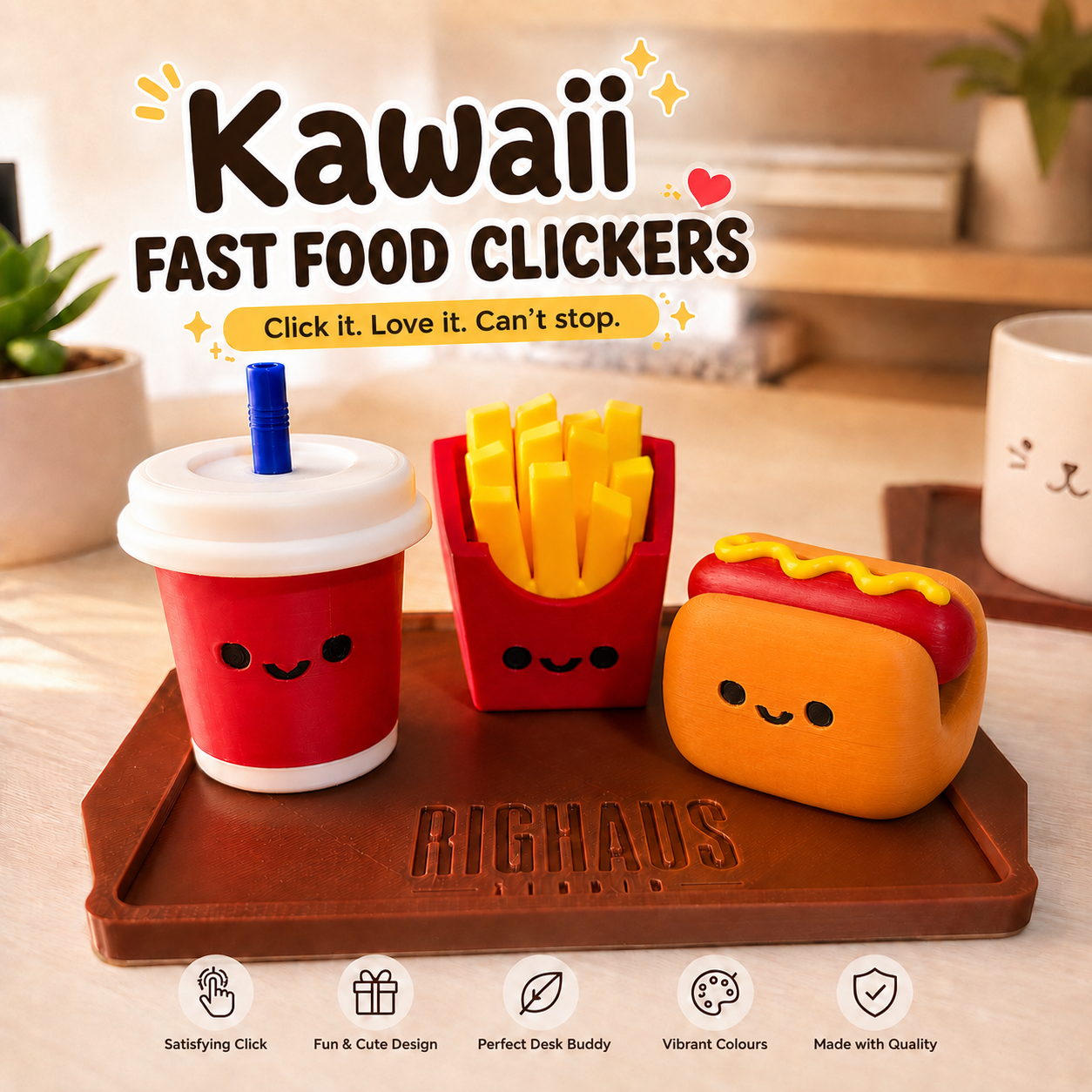 Kawaii Fast Food Clickers