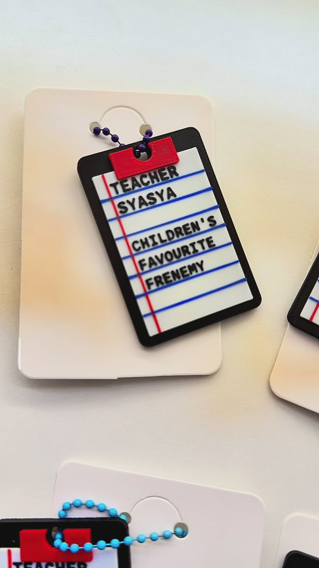 Personalised Note Charm Keychain video